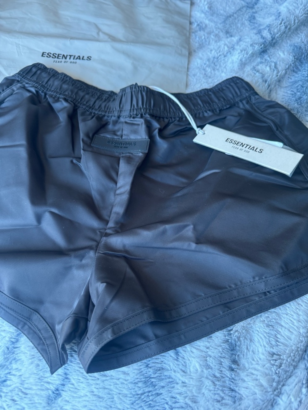 Essentials Fear of God Black Running Shorts